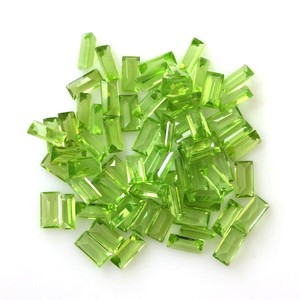 Peridoto verde natural, corte baguette rectangular facetado, piedras preciosas sueltas calibradas, cuentas de peridoto para la fabricación de joyería, venta al por mayor. - Product Image 6