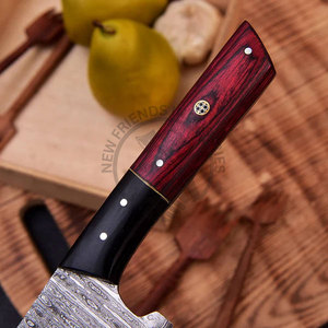 New Custom Handmade Damascus Steel Full Tang Professional Santoku <b>Kitchen</b> Chef <b>Knife</b> 8" <b>Sharp</b> Blade W/Pakkawood Handle - Product Image 4