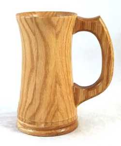 Jarra de Madera Pulida para Café, Hecha a Mano, Ligera, a Prueba de Fugas, Estilo Americano, para Cerveza o Té, Jarra Tradicional de Madera Sólida - Product Image 5