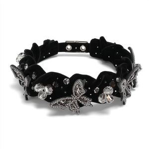 Serre-tête Ondulé Papillon pour Femme, Luxe, Scintillant, Strass, Perles, Cristaux, Barrettes Élégantes, Accessoires pour Cheveux - Product Image 4