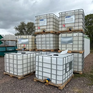ถัง IBC สีขาวขนาด 1000 ลิตร ถังพลาสติกทรงสี่เหลี่ยมสำหรับเก็บน้ำหรือน้ำมันเบนซิน มีตัวเลือกวัสดุเหล็กสีดำสีน้ำเงินที่ทนทาน - Product Image 1