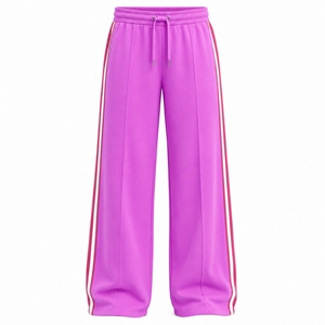 Ensemble de survêtement deux pièces pour femmes de haute qualité, veste zippée intégrale et pantalon large, vêtements décontractés, directement de l'usine - Product Image 4