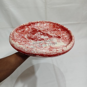 Platos de Resina Modernos de Lujo con Forma Irregular, Hechos a Mano, Pulidos, Duraderos y Personalizables, para Ensaladas, Pizza, Estilo Artístico, para Fiestas - Product Image 3