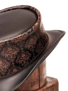 Chapeau de cowboy western en cuir fait main, style ranch, rodeo, équestre, mode outdoor, large bord, durable, qualité supérieure, pour adultes, été - Product Image 5