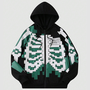 Sweat à capuche streetwear coupe oversize en coton épais, imprimé style Y2K personnalisé, fournisseur OEM Pakistan - Product Image 1