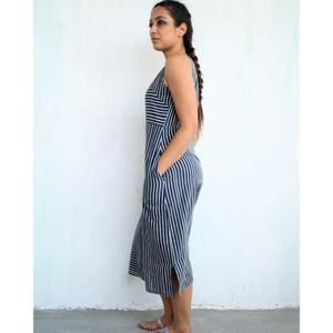 Vestido Mini de Mujer con Cuello en V y Mangas Abullonadas, Casual, Holgado, Tejido de Punto, Ecológico, Verano, con Bolsillos - Product Image 2
