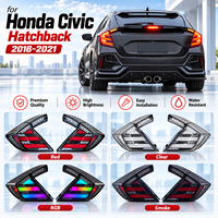YU GUANG für Honda Civic 10. Generation Fließheck 2016-2021 LED-Auto-Rücklicht Klare Linse Rückleuchte Blinker Rücklichtsystem