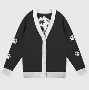 Cárdigan Gráfico Personalizado con Cuello en V, Transpirable, para Hombre, Suéter de Punto Jacquard con Botones, Ropa Urbana Moderna para Europa - Product Image 1