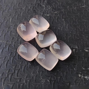 Rose Quartz Cabochon Rectangle <b>Cushion</b> Shape Gemstone, Calibrated All Sizes Available - Product Image 5