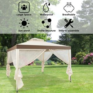 Gazebo a Due Livelli 10x10 Piedi con Rete, Pergola Premium per Esterni - Product Image 5