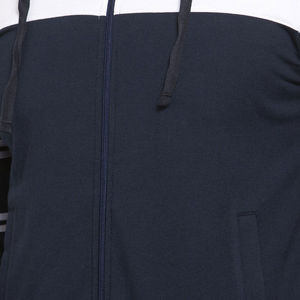 Conjunto Deportivo Azul Marino para Hombre con Capucha, Sudadera de Manga Larga con Bloques de Color y Pantalones a Juego, Ropa Deportiva Casual Transpirable - Product Image 2
