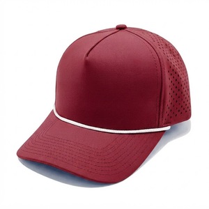 Gorra Trucker Unisex Roja de Malla, 6 Paneles, Ajustable, con Cierre a Presión, Transpirable, Informal, para Exteriores, Primavera, Verano, para Adultos - Product Image 4