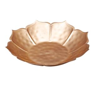 Bol décoratif en métal en forme de fleur pour la décoration de la maison, élégant bol à bougies flottantes pour les festivals, centre de table - Product Image 3