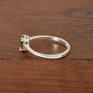 Nouvelle bague fine en argent sterling 925 massif avec pierre précieuse labradorite ovale, sertie à griffes, style minimaliste, bijoux fins unisexes - Product Image 3