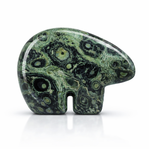 Figura de Oso de Cristal de Jaspe Kambaba Natural, Tallada a Mano, Estilo Zuni, Piedra Pulida, Feng Shui, de Alta Calidad, para Decoración del Hogar y Regalos - Product Image 1