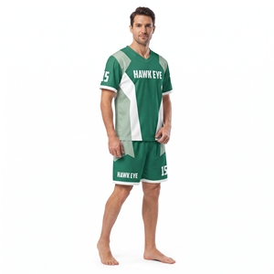 Camiseta Deportiva de Fútbol para Hombre, Personalizada por Sublimación, de Poliéster, Cuello en V, Manga Corta, Corte Regular, para Equipo - Product Image 2