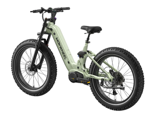 MEJOR OFERTA PARA BICICLETA ELÉCTRICA NUEVA CON LLANTAS ANCHAS DE 26 PULGADAS, COLOR VERDE MATE, SUSPENSIÓN COMPLETA, BICICLETA DE MONTAÑA - Product Image 5