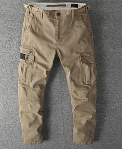 Nouvelle Tendance Pantalon Cargo Décontracté Taille Haute en Toile Multi-poches Coupe Droite Résistant à l'Usure Multicolore 100% Coton pour Homme - Product Image 2