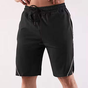 Nuevo 100% algodón de secado rápido transpirable correr gimnasio pantalones cortos para hombres patrón sólido de punto personalizado pantalones cortos deportivos - Product Image 2