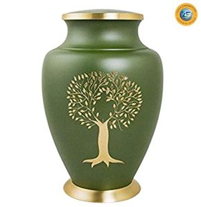 Urnas Funerarias de Latón de Calidad Impresionante con Diseño de Árbol de la Vida para Cenizas de Adultos, Marca Linea Exports - Product Image 2