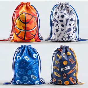 Custom Printed Gym Basketball <b>Drawstring</b> <b>Backpack</b> Bags Sportswear Sublimation Travel Bags Double Strings Gym Bag Unisex - Product Image 4