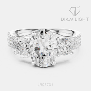 2.00CT Oval Cut Lab Grown Diamond 14KT White Gold Engagement Ring IGI Certified Bridal Ring Fine Jewelry Women <b>Gifting</b> - Product Image 1