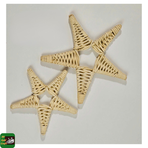 Ornements de Noël suspendus en rotin faits à la main, écologiques, décorations d'arbre tissées naturelles, présentoirs de cadeaux pour la maison et les fêtes - Product Image 1