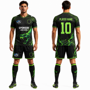 Ensemble de vêtements de football d'élite en tissu microfibre polyester extensible, respirant et anti-humidité - Product Image 1