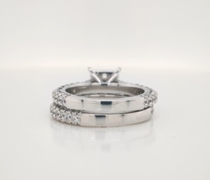 Ensemble de bagues de mariage en or blanc massif 10 carats pour femmes, ensemble de bagues de fiançailles avec diamants de laboratoire de 3 carats, taille ronde, bijoux fins - Product Image 3