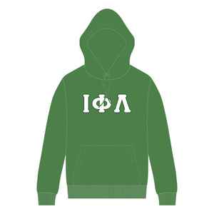 Sudadera con Capucha Verde Esmeralda de la Hermandad Iota Phi Lambda, Ropa con Letras Griegas, Sudadera Informal para Mujer, Sudadera con Capucha de Primera Calidad - Product Image 1