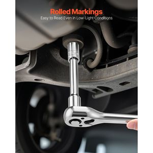 Set di chiavi a bussola da 33 pezzi da 1/2 pollice SAE e metrico con cricchetto e prolunga per riparazioni auto - Product Image 3