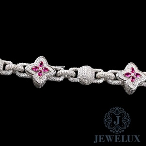 New Arrival Moissanite Tennis Bracelet Iced Out Hip Hop Jewelry <b>for</b> <b>Men</b> Women Custom Length Gold Plated <b>Silver</b> Chain Wholesale - Product Image 1