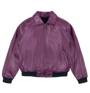 Genuine Leather <b>Jacket</b> for Men Streetwear Custom Fashion Outerwear Supplier Casual Wear Bulk Wholesale Manufacturer - Product Image 6