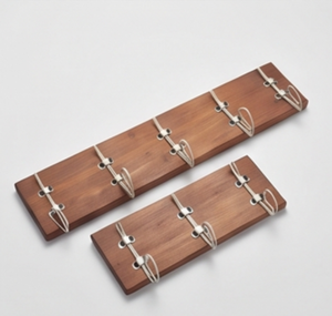 Premium Wooden Wall Mount <b>Hook</b> Rack With 4 Metal <b>Hooks</b> Rustic Style For Clothing Storage Space Saving Design - Product Image 6