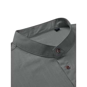 Brushed Wool <b>Men</b> <b>Shirt</b> Solid Color Woven Casual Top Long Sleeve Warm <b>Winter</b> Outerwear Button Down Classic Garment - Product Image 2