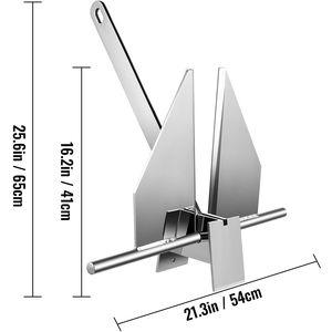 Kit Ancora per Barca in Acciaio Zincato a Caldo Stile Fluke da 13 libbre con Ancora Marina, Grillo Ancora e Catena - Product Image 5