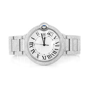 Montre pour homme en acier inoxydable avec bracelet de 20 mm, édition de luxe Hip Hop, sertie de moissanite glacée et de diamants VVS, mouvement à quartz, finition premium tendance - Product Image 1