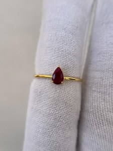 Anillo Excepcional de Rubí Rojo Natural, Rubí de Mozambique, Plata de Ley 925, Chapado en Oro de 14K, para Compromiso o Propuesta de Matrimonio - Product Image 6
