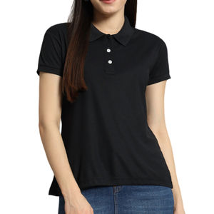 Camiseta de Manga Corta para Mujer, Corte Regular, Calidad Premium, Color Sólido, Tejido de Punto, 100% Algodón, Transpirable, Secado Rápido, Logotipo Personalizado - Product Image 1