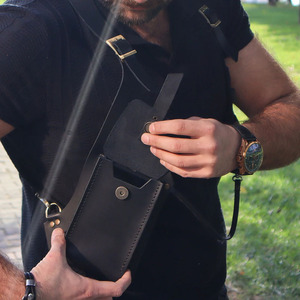 Bolso Bandolera de Piel Genuina Premium, Unisex, con Correa Ajustable de Alta Calidad para Exteriores - Product Image 3