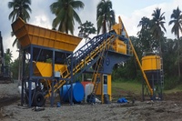 Centrale à béton mobile compacte YHZS90 pour projets de construction 90m3/h Système de contrôle automatique PLC Transport facile