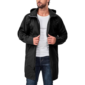 Winter Waterproof Breathable Windproof Nylon Rain <b>Jacket</b> <b>Lightweight</b> Outdoor Protection with Hood Front Logo Option - Product Image 5