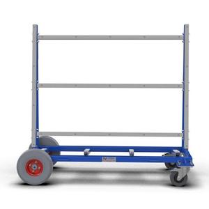 Blue Steel Slab Trolley With Four Wheels 1200x800mm Industrial Movable Platform Cart Powder Coated Frame - Product Image 2