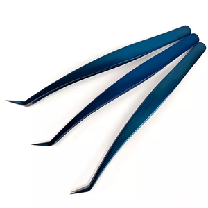 Nouvelles pinces en acier inoxydable durables en vrac, pointe lisse texturée, longueur 10 mm, pour extensions de cils et soins personnels, couleur personnalisable - Product Image 1