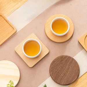 Custom <b>Pine</b> Wood Coasters Set Round and Square, Splinter-Free Heat-Resistant Cup Mats for Tea Mugs, <b>Coffee</b> <b>Table</b> Protection - Product Image 5