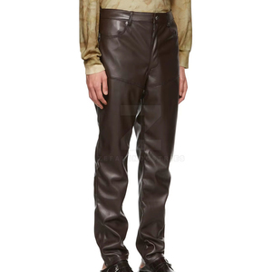 Saleh Enterprises OEM Genuine Leather Lightweight Windproof <b>Winter</b> Pants Premium Motorcycle <b>Trousers</b> Men's Fashion Biker Riding - Product Image 5