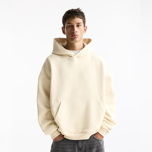 OEM Custom Heavyweight Oversized Pullover Hoodie Unisex Thermal Breathable Zipper-<b>Up</b> Style Plain Dyed 100% Cotton Hoodies Men - Product Image 1
