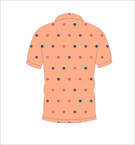 Polo de Hombre Color Durazno Multicolor con Micro Puntos, Personalizable por Sublimación, Manga Corta, Verano, Casual, Transpirable, Ligero, para Golf - Product Image 5