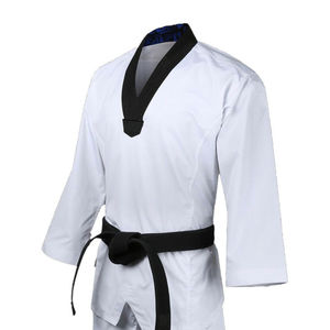 Uniforme d'arts martiaux Taekwondo pour débutants et professionnels, Dobok respirant et confortable pour adultes, hommes et femmes, polyester/coton - Product Image 4