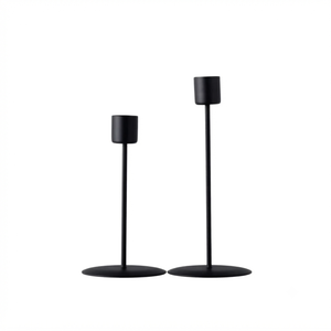Durable <b>Black</b> Finish Iron <b>Candlestick</b> Holders for Home Wedding Holiday Decoration Tabletop Handmade Candle Holders - Product Image 5